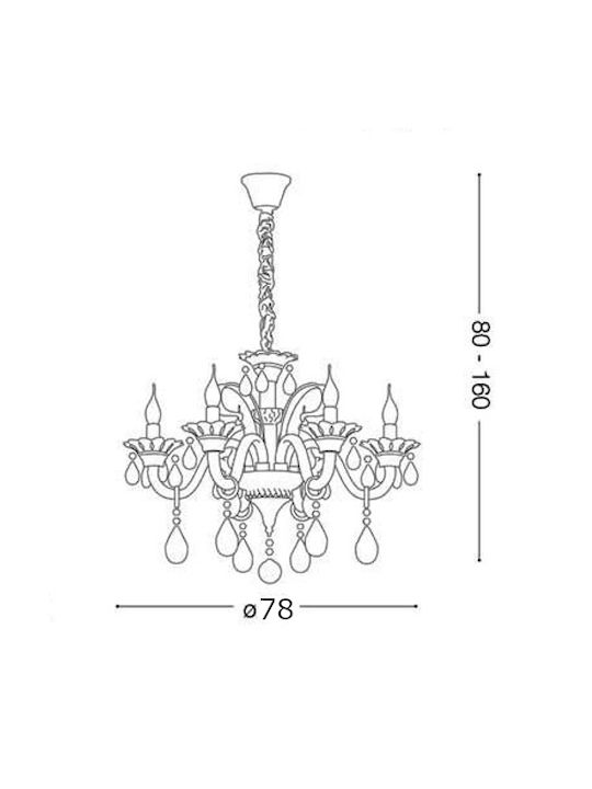 Ideal Lux Πολυέλαιος Διάφανος 081557 - second view